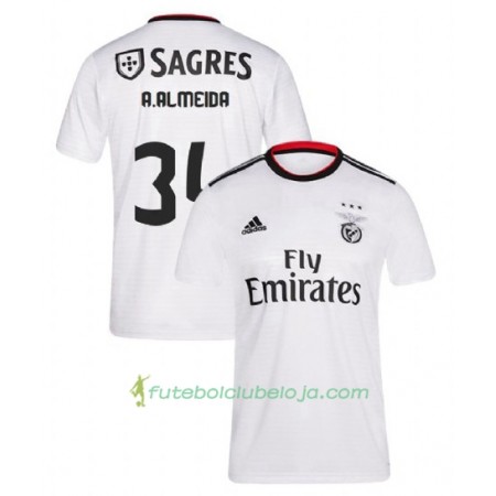 Camisola Benfica Andre Almeida 34 Equipamento Alternativa 2018-2019 Manga Curta